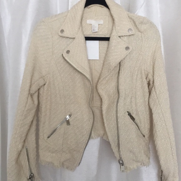 H&M Jackets & Blazers - Cloth covered moto jacket